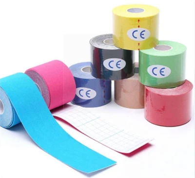 Kinesiology borði 11 litir 5 cm x 5m íþróttir Kintape rúlla bómull teygjanleg...