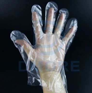 Einnota PE/LDPE/HDPE handhanski notaður á sjúkrahúsi