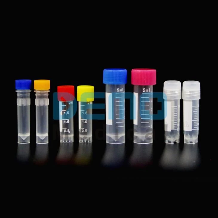 10ml einnota plastfrystirör Cryo hettuglös Cryogenic rör rannsóknarstofuvörur